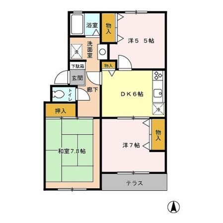 サンライズマンションの物件間取画像